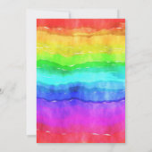 Invitation au Baby shower arc-en-ciel Watercolor (Dos)