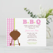 Invitation au Baby shower BBQ BaByQ (Debout devant)