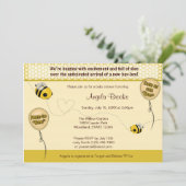 Invitation au Baby shower BEE - Cute as can "bee" (Debout devant)