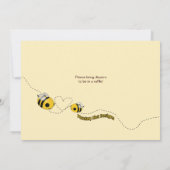 Invitation au Baby shower BEE - Cute as can "bee" (Dos)