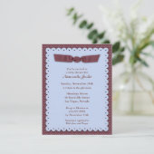 Invitation au Baby shower bleu (Debout devant)