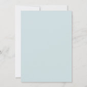 Invitation au Baby shower Bleu d'Oeuf Robins (Dos)