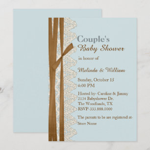 Invitation au Baby shower Bleu d'Oeuf Robins