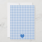 Invitation au Baby shower Blue En vichy Piggy (Dos)