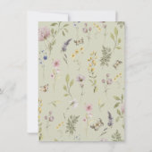 Invitation au Baby shower Boho de l'ours des bois (Dos)