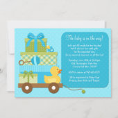 Invitation au Baby shower Boy Duck (Devant)
