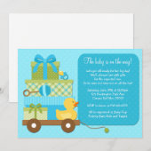 Invitation au Baby shower Boy Duck (Devant / Derrière)