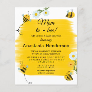 Invitation au Baby shower budgétaire. Flyer