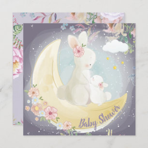 Invitation au Baby shower Bunny