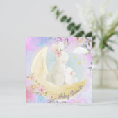 Invitation au Baby shower Bunny (Debout devant)