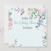 Invitation au Baby shower Bunny (Dos)