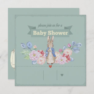 Invitation au Baby shower Bunny