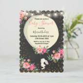 Invitation au Baby shower Bunny de tableau noir (Debout devant)