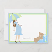 Invitation Au Baby shower Cadeau Bleu Et Ours Tedd (Dos)