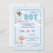 invitation au baby shower, c'est un garçon (Devant)