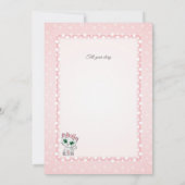 invitation au baby shower, c'est un garçon (Dos)