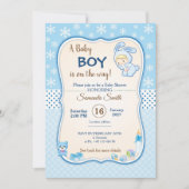 invitation au baby shower, c'est un garçon (Devant)