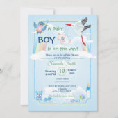 invitation au baby shower, c'est un garçon (Devant)