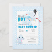 invitation au baby shower, c'est un garçon (Devant)