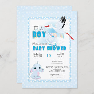 invitation au baby shower, c'est un garçon