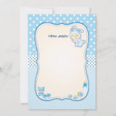 invitation au baby shower, c'est un garçon (Dos)