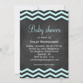 Invitation au Baby shower Chalkboard & Chevron (Devant)