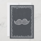 Invitation au Baby shower Chalkboard Mustache (Dos)