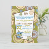 Invitation au Baby shower chrétien de Little Monst (Debout devant)