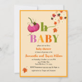 Invitation au Baby shower Citrouille d'automne (Devant)