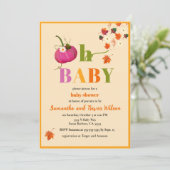 Invitation au Baby shower Citrouille d'automne (Debout devant)