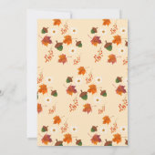 Invitation au Baby shower Citrouille d'automne (Dos)