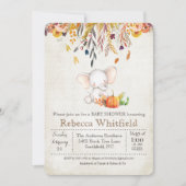 Invitation au Baby shower Citrouille d'automne de  (Devant)
