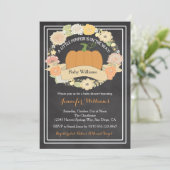 Invitation au Baby shower Citrouille neutre pour l (Debout devant)