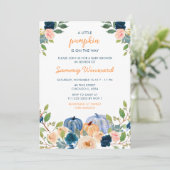 Invitation au Baby shower Citrouilles de la Pêche  (Debout devant)