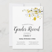 Invitation au Baby shower d'abeilles pour la révél (Devant)