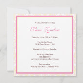 Invitation au Baby shower d'agneau| Rose (Dos)