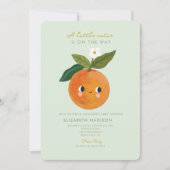 Invitation au Baby shower d'agrumes de Little Cuti (Devant)