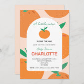 Invitation au Baby shower d'agrumes de Little Cuti (Devant / Derrière)