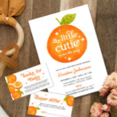 Invitation au Baby shower d'agrumes de Little Cuti