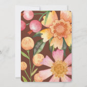 Invitation au Baby shower d'alimentation des fleur (Dos)