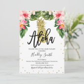 Invitation au baby shower d'ananas tropical d'Aloh (Debout devant)