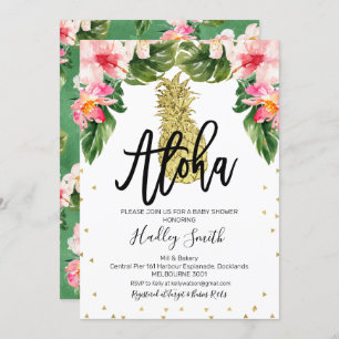 Invitation au baby shower d'ananas tropical d'Aloh