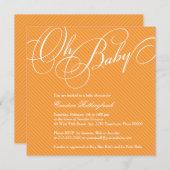 Invitation au Baby shower d'Apricot (Devant / Derrière)