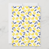 Invitation au Baby shower d'aquarelle de citron (Dos)
