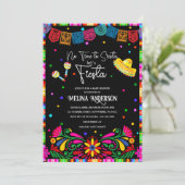 Invitation au baby shower d'aquarelle Fiesta (Debout devant)