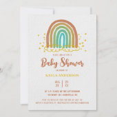 Invitation au Baby shower d'aquarelle Rainbow Boho (Devant)