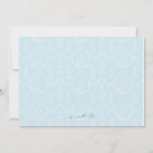 Invitation au Baby shower d'arche de Blue Noah (Dos)