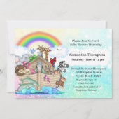 Invitation au Baby shower d'arche de Blue Noah (Devant)