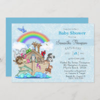 Invitation au Baby shower d'arche de Blue Noah