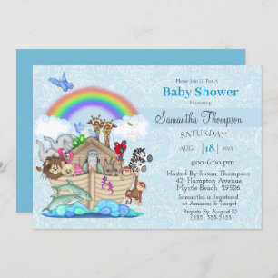 Invitation au Baby shower d'arche de Blue Noah